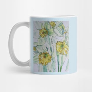 Daffodils watercolour painting Mug